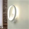 Licht-Erlebnisse Lampada da parete per interni a LED, lampada da parete bianca, H:22,5 cm, 10 W, 760 lm, 4100 K, bianco neutro, indiretta, trucco, rasatura, bagno, soggiorno/cucina, corridoio, illuminazione scale