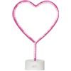 Legami - Lampada Led Effetto Neon, It's a Sign, H 30,5 cm, Tema Heart, Doppia Alimentazione, Cavo USB (Incluso) o Batterie (non Incluse), Lampada da tavolo, Luce Multicolore