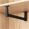 Jievmrs Bastone Armadio Appendiabiti Asta Appendiabiti a U Nera, Staffa Regolabile per Appendiabiti, Aste per Guardaroba/Mobili su Misura(17inch/43.2cm)