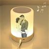 Coudf 7 Colori Personalizzati Luce Notturna Bluetooth Testo Musica Sveglia Lampada Cornice Foto Unico Festa Della Mamma Compleanno Anniversario Idee Per Donne Uomini (Schizzo)