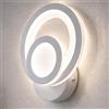 MAKA change your life quality MAKA Applique LED da Parete Interno Molto Luminose, Lampada da Muro per Camera da Letto, Bagno, Soggiorno, Cambio Temperatura (3000K-4000K-6500K), 220 Volt, Acrilico e Alluminio (18 watt)
