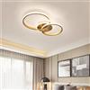 Lanekd Plafoniere LED Lampada da Soffitto Camera da Letto Soggiorno Lampadario Moderno Oro Anello Design Lampada Dimmerabile Con Telecomando Cucina Lampadari Ufficio Balcone lampade a Sospensione