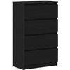 vidaXL Credenza Rovere Nero 60x35x98,5 cm in Legno Multistrato, armadietto, credenza, Armadio da corridoio, Buffet, Armadio da Cucina