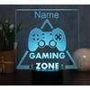 Optechvisual Lampada da gioco a LED personalizzata - Idea regalo per gamer & Zocker - Decorazione da gioco - Lampada da tavolo a LED con nome