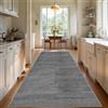 TEHWDAIYOU Lungo Tappeto da Cucina Tappeto Passatoia per Corridoio Largo Tappeti Runner Antiscivolo e Lavabile Tappetino Passatoia Tappeto Ingresso per Corridoio Entrata, Grigio, 50 x 140 cm