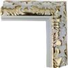 ITALIA CORNICI Maestri Artigiani - Cornice per Quadri su Tela con o senza Passepartout Personalizzabile Bianca Oro Antico (Bianco Oro Lucido, 50 x 70 cm)