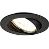 Ledvion faretto da incasso LED rotondo nero 3W dimmerabile bianco neutro | Foro di incasso Ø82mm; Per ambienti interni asciutti soggiorno cucina e corridoio; Sorgente LED integrata inclusa
