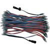 AMNOUR 25 cm di Distanza 50 pz/Set Tipo Proiettile DC5V/DC12V indirizzabile 12mm WS2811 RGB LED Smart Pixel Node; Colore RGB Filo 18AWG, IP68(XConnect Pigtails,DC12V 50 Pixels)