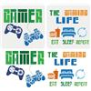 FINGERINSPIRE 2 pezzi Eat Sleep Gioco Colorare Stencil 30 x 30 cm Riutilizzabile Game Controller Modello Modello Disegno Camera dei Giochi Stencil per Dipingere Su Legno Parete Tessuto Carta Mobili