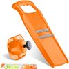 Börner Affettaverdure Roko PowerLine Set (2 pezzi) - Tagliaverdure per frutta & verdura + Portaverdure - Mandolina a Julienne - Grattugia per verdure - Set di Grattugie da Cucina (Arancione)