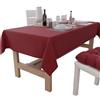 PETTI Artigiani Italiani - Tovaglia, Tovaglia da Tavola, Tovaglia Cucina in Cotone Disegno Tinta Unita Bordeaux X24 Posti (140x450 cm) 100% Made in Italy