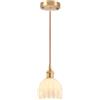 iDEGU Lampada a Sospensione Vintage in Vetro, 12 cm Retro Lampadario Paralume in Vetro Mini Plafoniera E27 Moderna Illuminazione da Soffitto Deco Lampada per Corridoio Camera da Letto Bagno (Bianco)