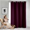 GAIFNAG Tende Soggiorno Tende Lino per Interni 100 x 140 cm Isolanti Termiche, Poliestere con Passanti Tenda a Panello Tende Corte Leggere per Porta Finestra, Decorazione, Weinrot