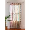 KRAAFTY Tende trasparenti in misto seta indiana, stile sari, con motivo patchwork, per soggiorno e camera da letto, tende decorative per la casa filtranti la luce (bianco)