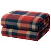 Corredocasa Plaid in Pile Ultra Morbido e Soffice con Elegante Trama Scozzese Made in Italy - Leggero e Confortevole - Perfetto per Divano, Letto (Rosso/Blu, Matrimoniale 210x240)