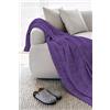 IlGruppone Telo Arredo Tinta Unita in Cotone Panama Grandfoulard Copridivano Copriletto Sofà Made in Italy - Viola - 1 Posto 280x170