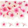 M METERXITY 100-Pack Fiori Teste Di Orchidea Artificiale, Fiori Finti In Seta Per DIY/Costume/Matrimonio/Decorazione Party [Rosa+Bianco, 2.2/5.5Cm]