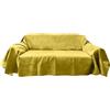 Il Tuo Artigiano Design Telo copridivano 3 posti cotone e Poliestere , Foulard copridivano 2 posti e 3 posti, Telo Arredo Divano made in Italy 170x260 e 260x280, Telo divano 3 posti (170_x_280_cm, Senape)