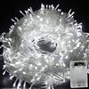 HULX Albero luce Fata, 10m 80LED Luci di Natale a LED Batteria (Bianca)