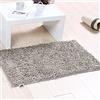 ele ELEOPTION Soft Shag Tappetino da Bagno Tappeto Cucina Porta Porta Piedini Tappetino Striscia Antiscivolo Zerbino Assorbente Tappetini da Bagno Doccia Shaggy Carpet - 45 x 70 cm, Grigio