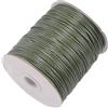 Wambere 2 mm x 10 m di filo di cera, corda di cotone cerato, corda di cuoio per fai da te, per la creazione di gioielli, verde militare
