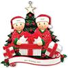 Kaululu Addobbi Natalizi per Albero Personalizzato con Nome Natale 2025 Decorazioni Casa, Albero di Natale Ciondolo in Resina Regali Natale (A, 2 Nomi)