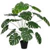 Baroni Home Pianta Artificiale per Interno ed Esterno, Pianta Monstera Finta Decorativa per Soggiorno, Camera da Letto, Cucina, Altezza di 100 cm