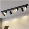 Lichtmaler Faretti LED Soffitto Orientabili - Lampada da Soffitto Nero Moderni - Lampadario Faretti da Parete GU10 - Illuminazione Interni 6 Luci per Soggiorno Cucina Salotto