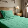 Ruggeri Set Lenzuola3 Pezzi Completo Letto, Piazza e Mezza, Cotone, Verde