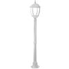vetrine in rete Vetrineinrete® Lampione da giardino con palo lanterna da terra luce per esterno in alluminio e vetro con portalampada per vialetti E27 ES35-B (Bianco) P31