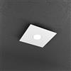 Top Light PLAFONIERA MODERNA BIANCA 1 LUCE LED SOSTITUIBILE SLIM TOP LIGHT PLATE 1129/PL1-BI