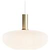Nordlux 48973001 Alton 35 - Lampadario a sospensione singolo, in ottone e vetro opale nero