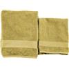 Manifattura Tessile Set Asciugamani Spugna Giallo Senape - Set Viso e Ospite Personalizzati con Nome Ricamato, 100% Cotone Morbido e Assorbente, Ricamo Artigianale, Idea Regalo Uomo Donna