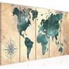 Runa Art Quadri Moderni Mappamondo 150 x 60 cm Soggiorno Grande Marrone Sala Da Pranzo 026056a