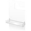 AQA DESIGN Mensola doccia con 2 ripiani, porta shampoo e bagnoschiuma, shower caddy in plexiglass, porta shampoo doccia da appendere, montaggio senza fori/da parete - Trasparente - 24x10x31,5 cm