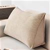NENIUX, Grande cuscino a cuneo da lettura, cuscino triangolare per schienale, cuscino di supporto lombare/schiena, con fodera rimovibile, per letto da giorno, letto, divano Tatami Home, 60 x 35 x 20