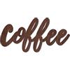 CREATCABIN Cartello in Legno Wall Art Coffee Letter Sign Parole Tagliate al Laser Scultura Decorativa da Parete Hanging Decor Unfinished per Housewarming Door Wall Room Marrone 11.9 x 5.9 Pollice