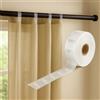 Byour3 - Fettuccia A Onde per Palo Tende - Nastro Wave da cucire Trasparente per Bastoni Nastri X Orli Tende da Interni con fili di Nyoln Tenda in Plastica Tende con Fettuccia (Onde Trasp, 50 Mt)