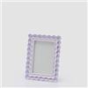 EDG Enzo De Gasperi Portafoto Cornice Balze Rettangolare H 20 Cm L 15 Cm Lilla