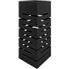 IlGruppone Portaombrelli Interno Esterno Elegante in Metallo Con Ganci Per Ombrellini Design Moderno - Modello 4 Nero