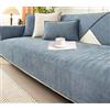 Generic Copridivano in morbida ciniglia, antiscivolo, lavabile, adatto agli animali domestici, si adatta a più stili, colori moderni per l'arredamento della casa (blu ardesia (A), 110 x 160 cm