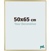 yd. Your Decoration - Cornice 50x65 cm - Oro - Cornice Decorativa Parete in Plastica con Vetro in acryl - Antiriflesso - 50x65 Cornice - Evry