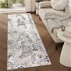 TAPISO Crystal Tappeto Runner Passatoia Pelo Corto Lucido Effetto 3D Design Moderno Motivo Astratto tonalità Grigio Beige Soggiorno Sala Corridoio Ingresso Oeko-Tex 120 x 400 cm