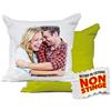 Generico Cuscino Bicolore 40x40 cm Personalizzabile con Foto (Lime)