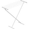 Rörets Stendibiancheria da Balcone Compact White - Modello Allungabile a Pavimento in Acciaio Inossidabile, Salvaspazio, Capacità 10 kg, Piedini Antiscivolo - 90 x 32 x 83 cm