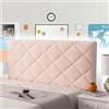 mlhk Copritesta Letto Matrimoniale Imbottito Copri Testiera Letto Singolo Fodera Elastica Protezione Coprire Antipolvere Cover Addensare AntiGraffio Cuscino,pink-190cm