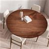Odot Tovaglia Rotonda Antimacchia con Bordo Elastico Motivo Legno Tovaglia da Tavola Lavabile Antiscivolo Copritavolo per Compleanno Cucina Tavolo da Pranzo Caffè Cene Feste (140cm,Caffè)
