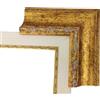 ITALIA CORNICI - Cornice per quadri da parete rettangolare, quadrata con o senza passepartout in legno (30 x 40 cm + Passepartout, Oro Antico)