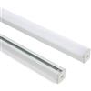 LEDKIA LIGHTING Profilo Alluminio a Sospensione 2m per Striscia LED fino a 17mm Alluminio 2 m Bianco traslucido