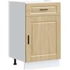 vidaXL Base da Cucina Porto Rovere Sonoma in Legno Multistrato, Mobile Base lavello, Mobile Base Cucina con cassetto, Mobile Base lavello